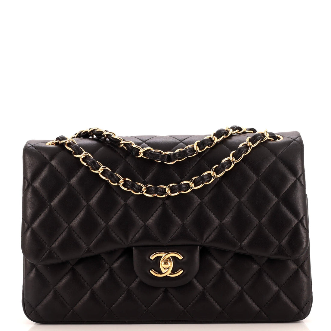 CHANEL Classic Double Flap Bag Quilted Lambskin Jumbo - Handbag & Wallet Accessories
