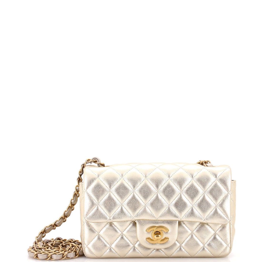 CHANEL Classic Single Flap Bag Quilted Iridescent Calfskin Mini - Handbag & Wallet Accessories