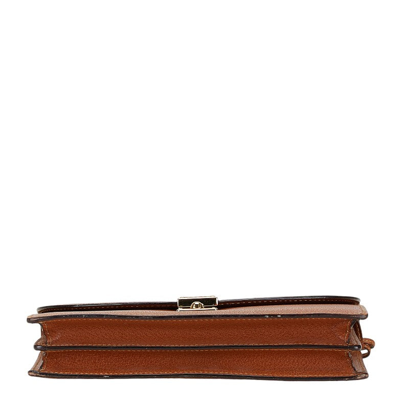 Gucci Leather Clutch Bag Brown - 3