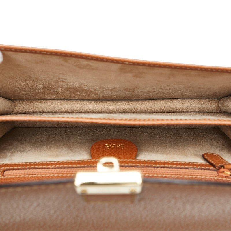 Gucci Leather Clutch Bag Brown - 4