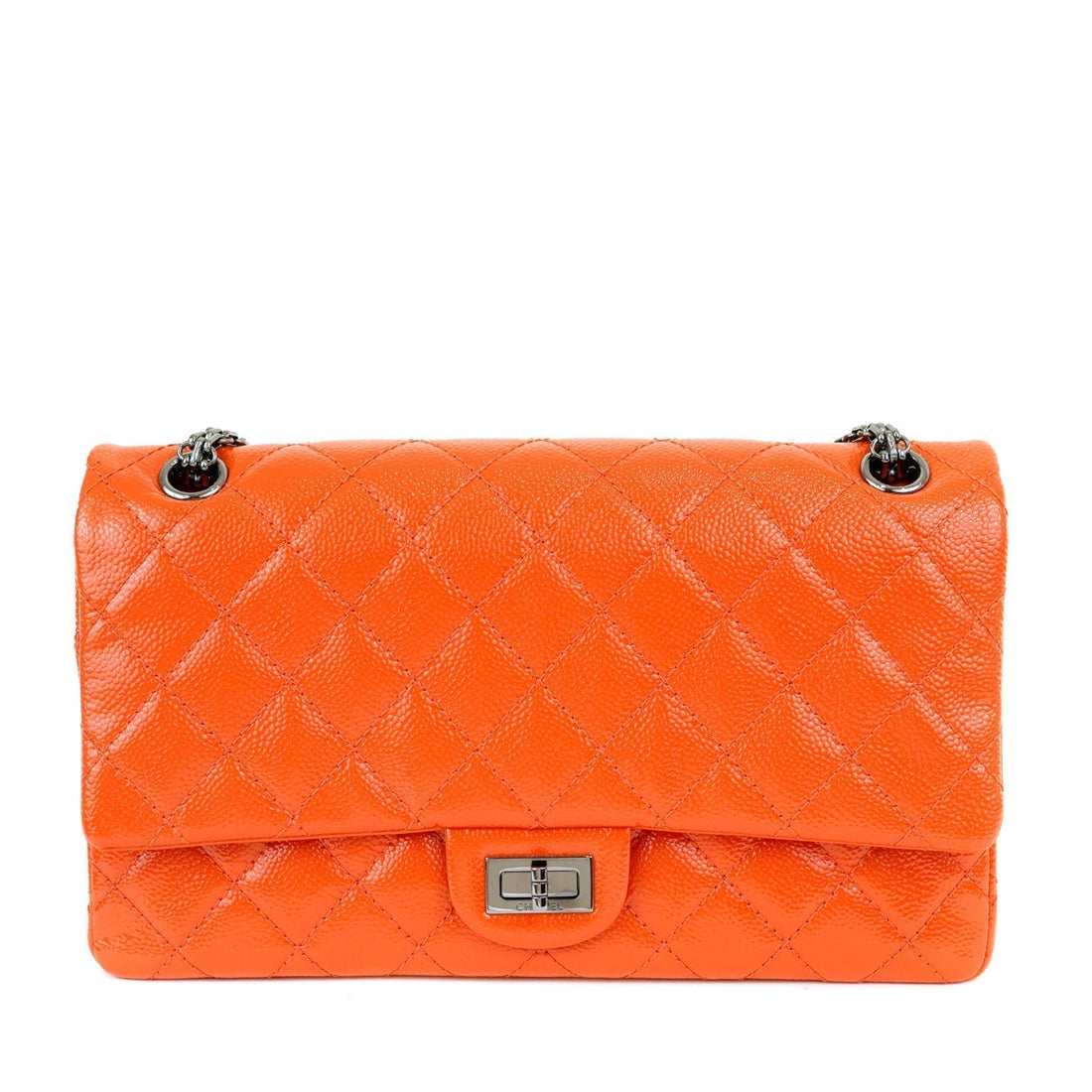 Chanel Tangerine Quilted Glazed Caviar Classic Reissue - BAGS