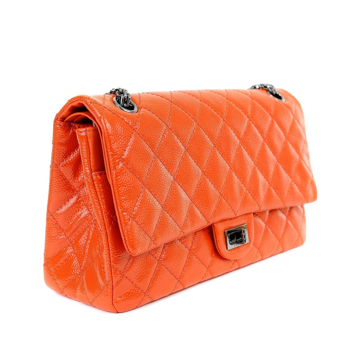 Chanel Tangerine Quilted Glazed Caviar Classic Reissue - BAGS