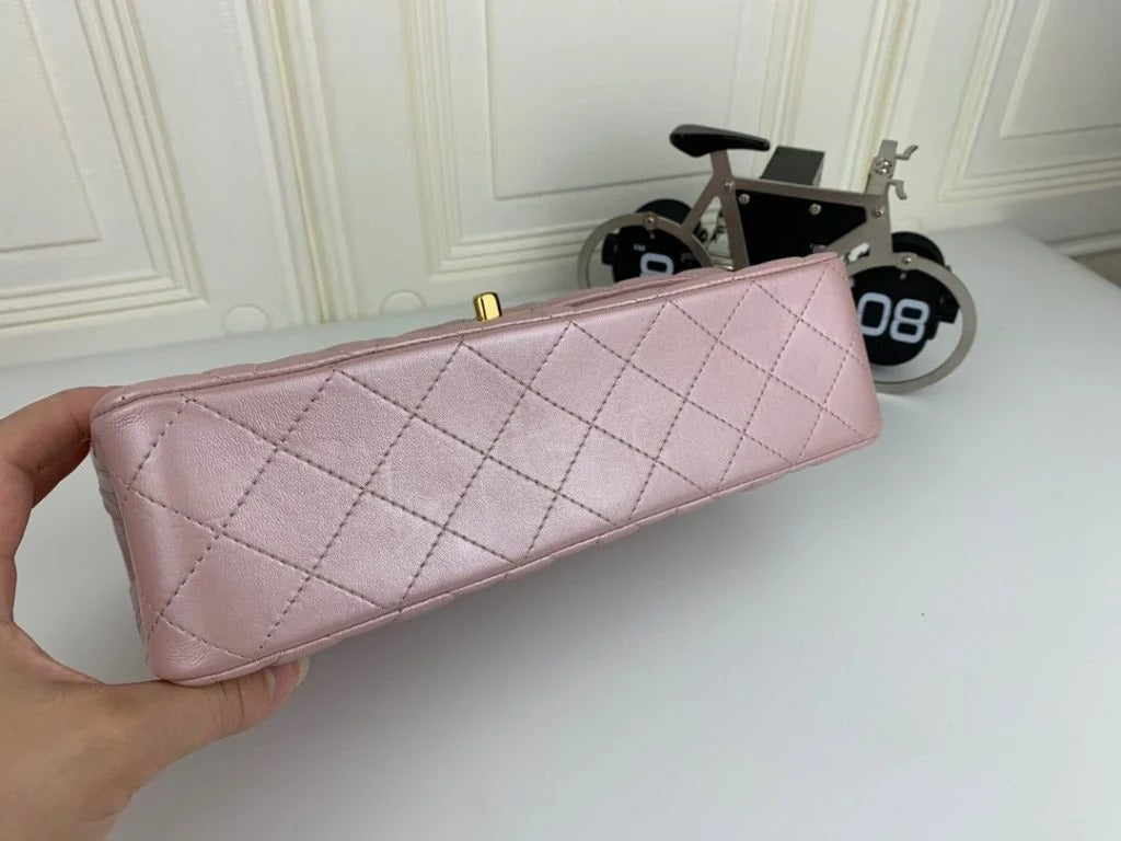 Chanel Classic Double Flap 25 Shoulder Bag Iridescent Pink - Bag