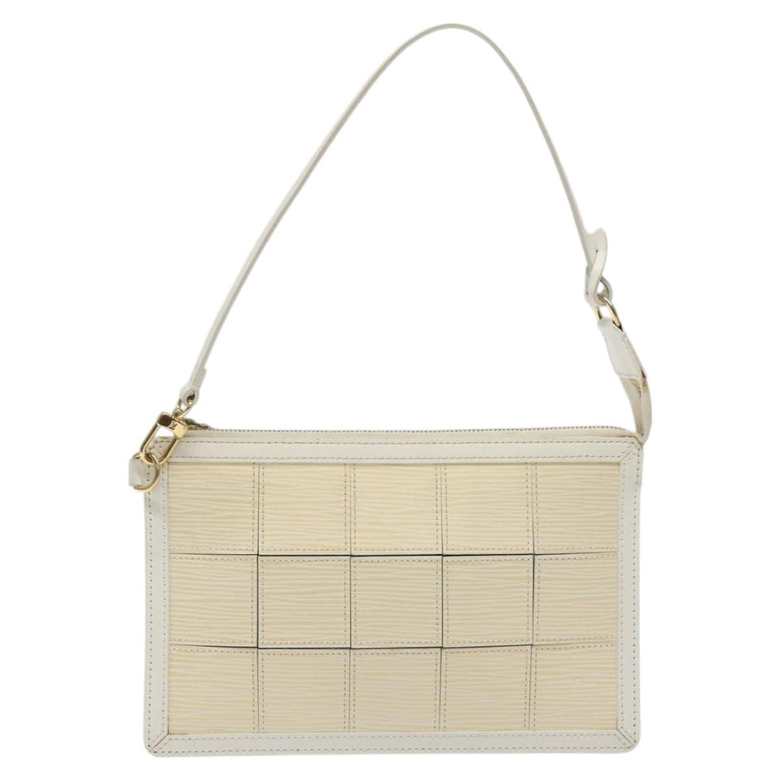 Louis Vuitton Delmonico Ecru Leather Clutch Bag (Pre-Owned) - Womens > Womens Handbags > Womens Clutches & Evening Bags