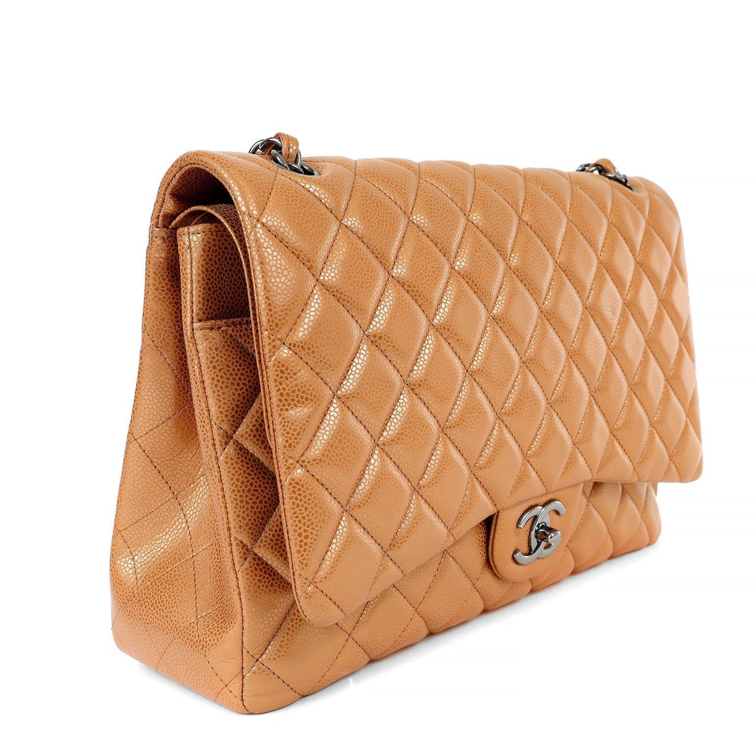 Chanel Metallic Copper Maxi Classic w/ Gunmetal Hardware - BAGS