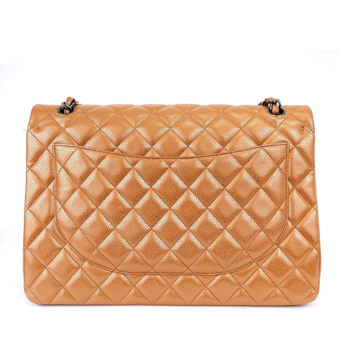 Chanel Metallic Copper Maxi Classic w/ Gunmetal Hardware - BAGS