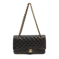 Chanel Black Caviar Medium Classic w/ Gold Hardware - BAGS - 5