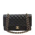 Chanel Black Caviar Medium Classic w/ Gold Hardware - BAGS - 7