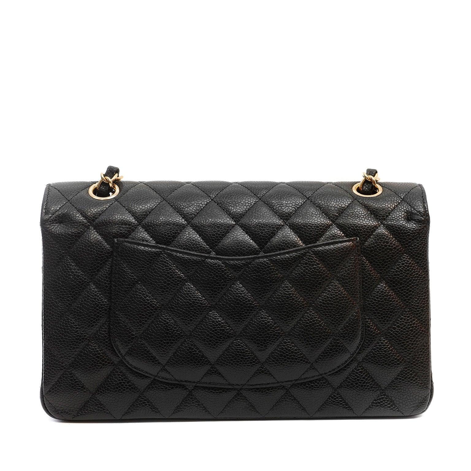 Chanel Black Caviar Medium Classic w/ Gold Hardware - BAGS - 3