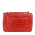 Chanel Red Crocodile Jumbo Classic with Silver Hardware - Handbags - 2