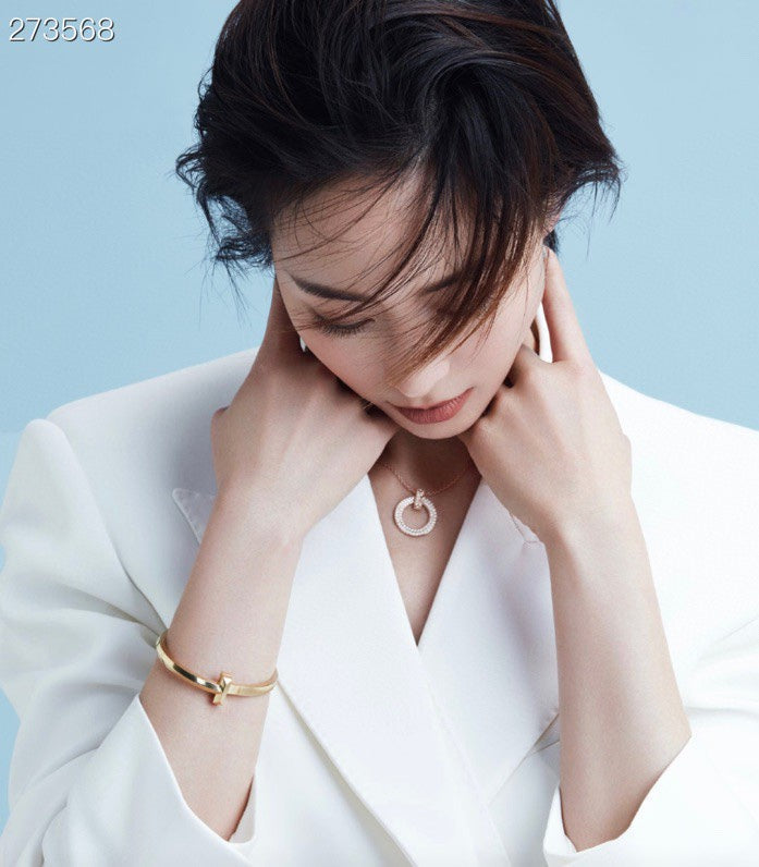 T1 CIRCLE DIAMOND PAVED MEDIUM NECKLACE