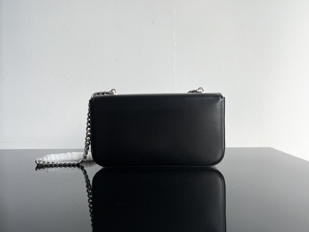 Celine CLASSIC TRIOMPHE 20 BLACK CALFSKIN SILVER HARDWARE - bag