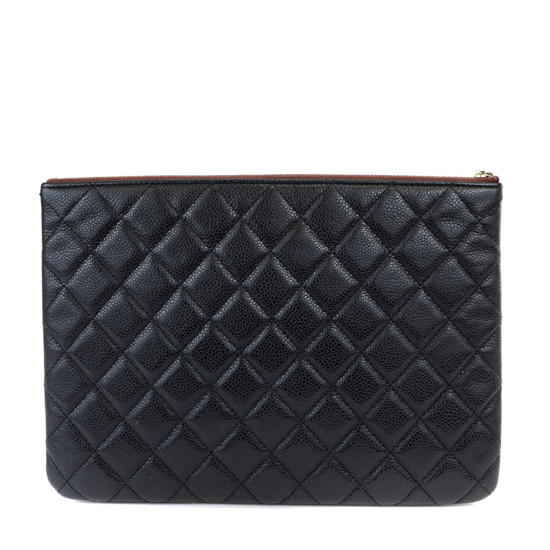Chanel Small Black Caviar Classic O-Case with Gold Hardware - Handbags
