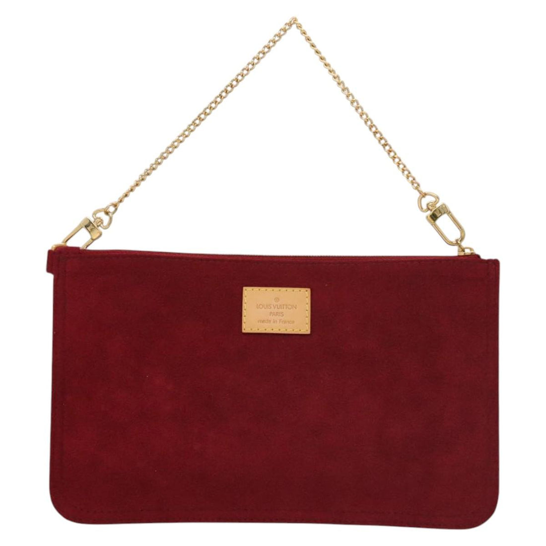 Louis Vuitton Pochette Accessoire Red Suede Clutch Bag (Pre-Owned) - Womens > Womens Handbags > Womens Clutches & Evening Bags
