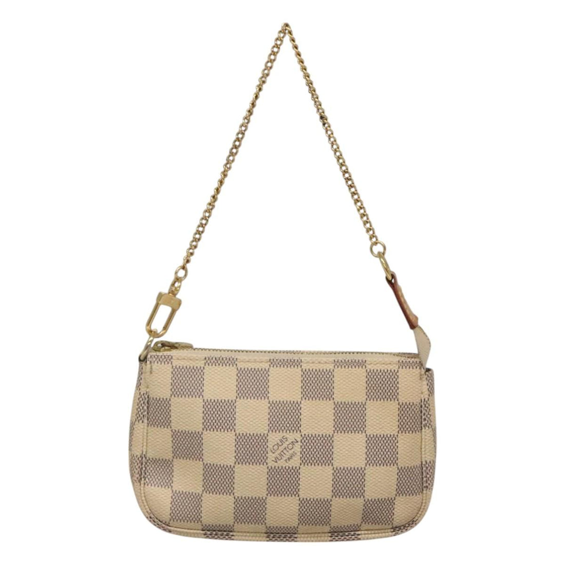 Louis Vuitton Mini Pochette Accessoires White Canvas Clutch Bag (Pre-Owned) - Womens > Womens Handbags > Womens Clutches & Evening Bags
