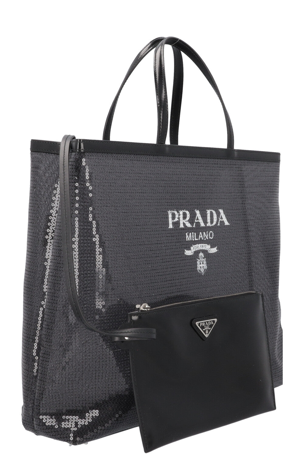 PRADA Tote Sequined Mesh Black - Handbag & Wallet Accessories - 3
