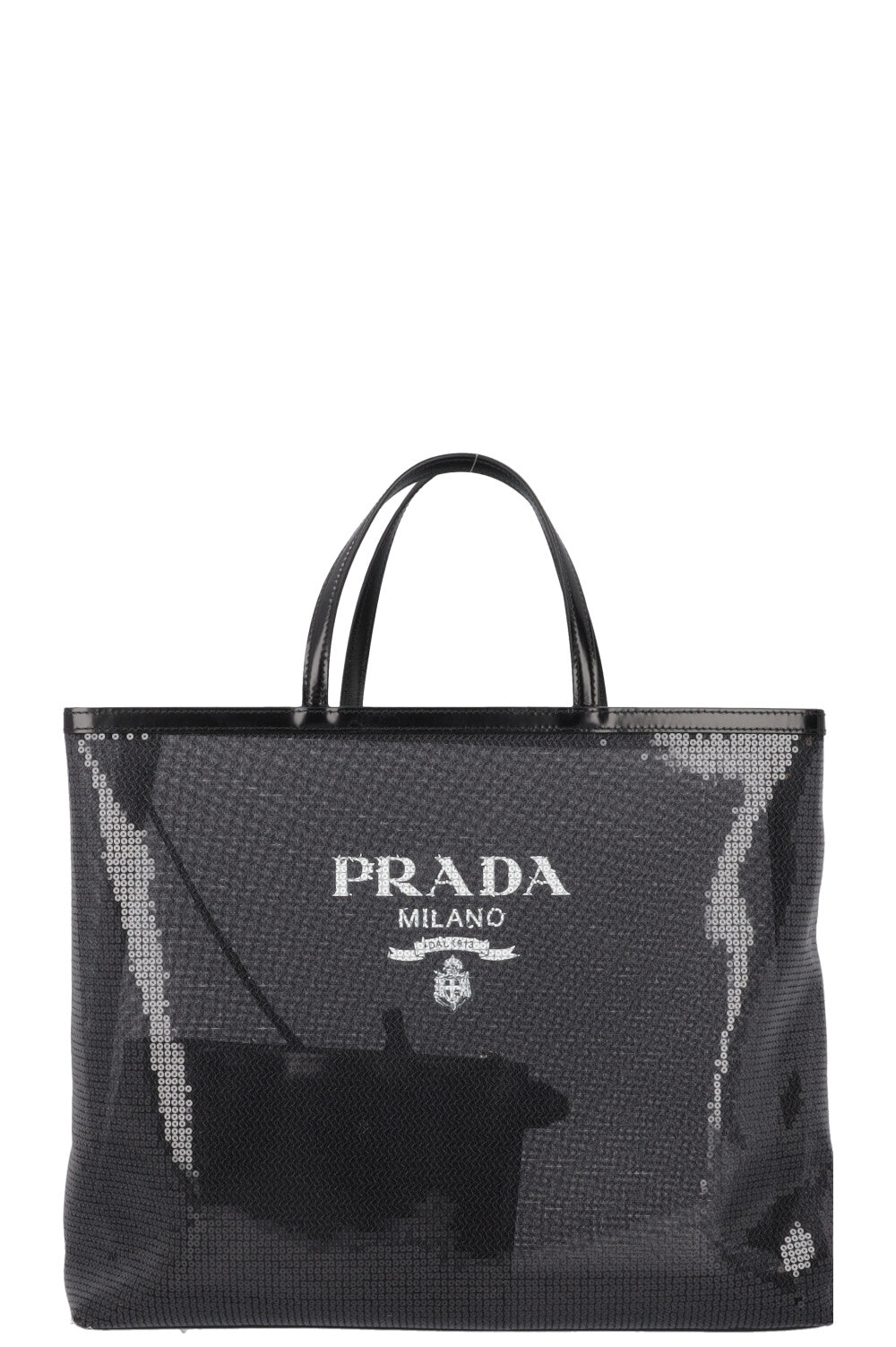 PRADA Tote Sequined Mesh Black - Handbag & Wallet Accessories