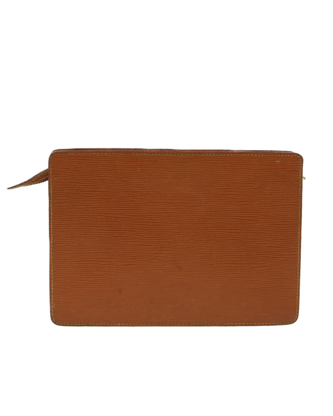 Brown Epi Leather Clutch Bag with Metal Fittings - Handbags, Wallets & Cases