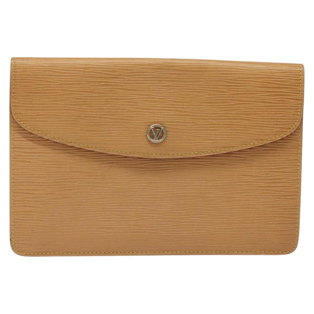 Louis Vuitton Montaigne Beige Leather Clutch Bag (Pre-Owned) - Womens > Womens Handbags > Womens Clutches & Evening Bags