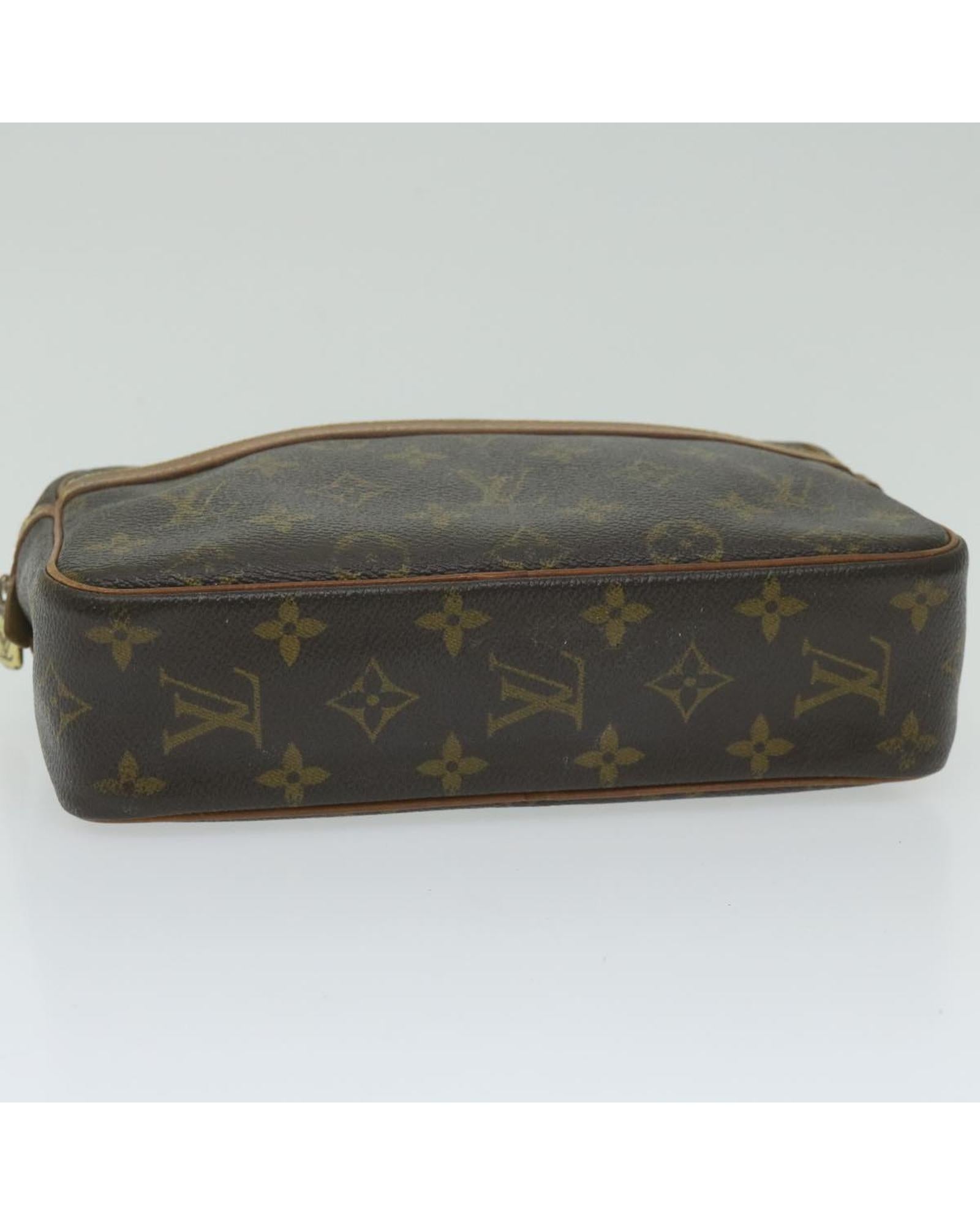 Monogram Canvas Clutch Bag with Scratches and Peeling France (ac2594) - Handbag & Wallet Accessories - 5
