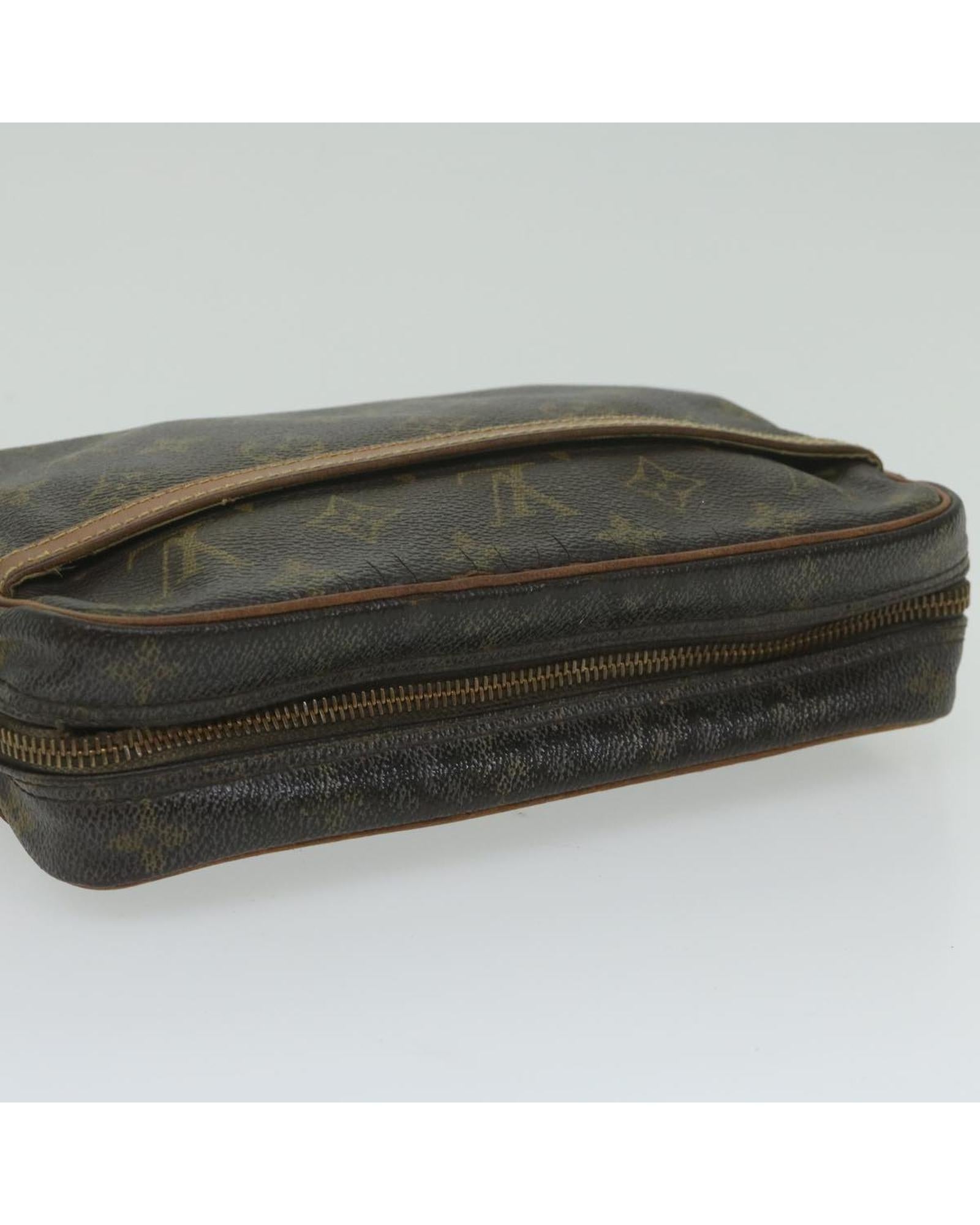 Monogram Canvas Clutch Bag with Scratches and Peeling France (ac2594) - Handbag & Wallet Accessories - 6