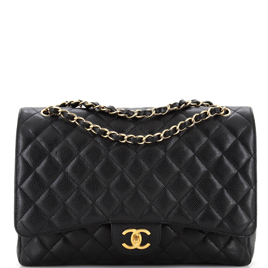 CHANEL Classic Double Flap Bag Quilted Caviar Maxi - Handbag & Wallet Accessories
