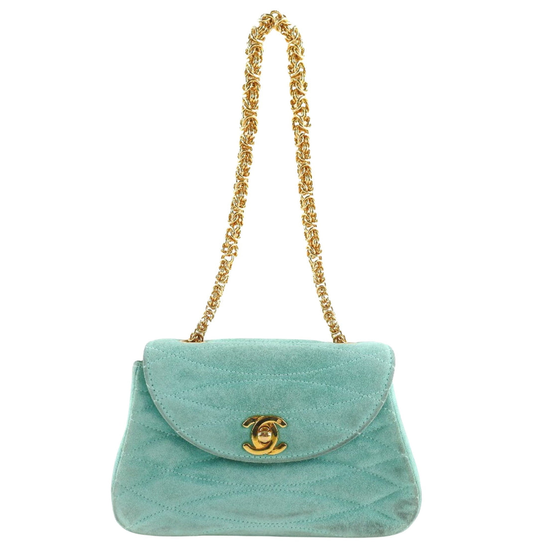 chl Green Suede Clutch - Handbag & Wallet Accessories