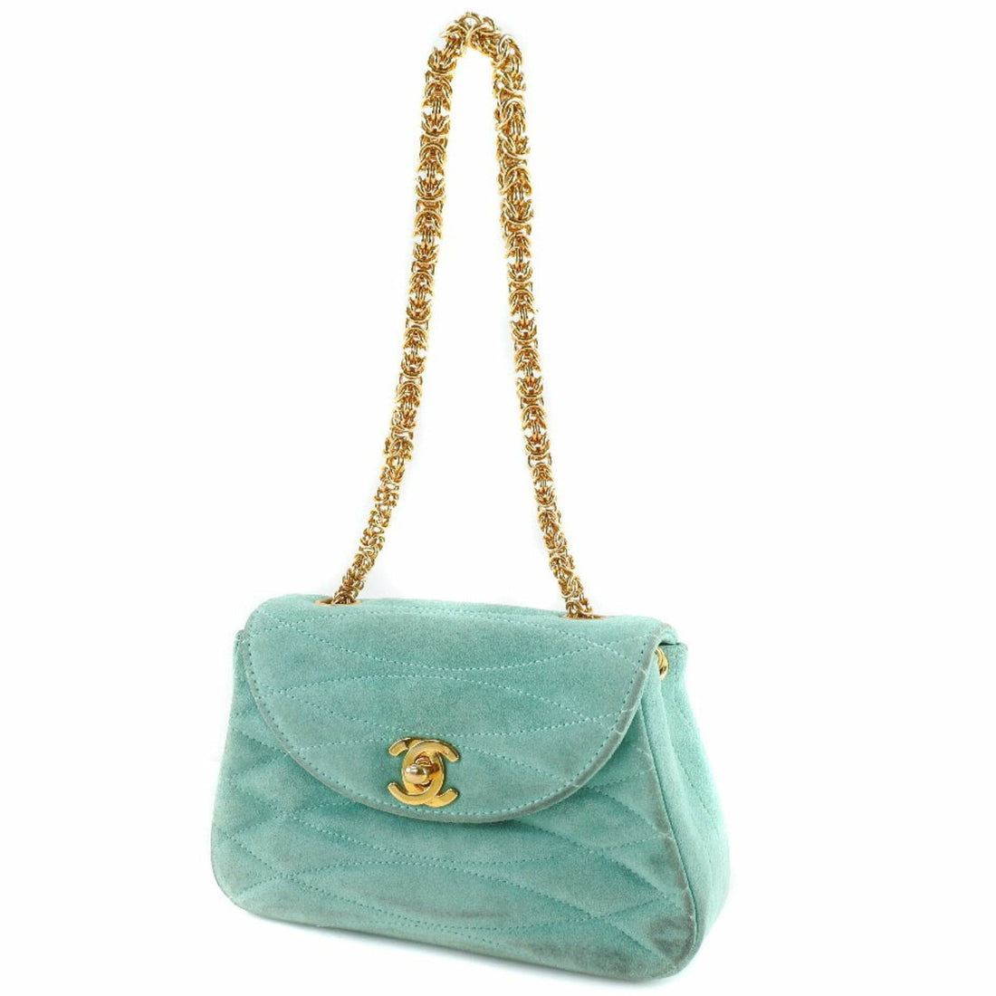 chl Green Suede Clutch - Handbag & Wallet Accessories