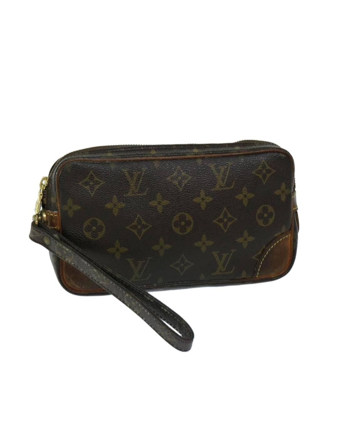 Monogram Canvas Clutch Bag with Dragonne Strap - Handbags, Wallets & Cases