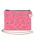 Canvas Chain Shoulder Bag/Clutch/Pouch in Pink/Black by Dior - Handbags, Wallets & Cases