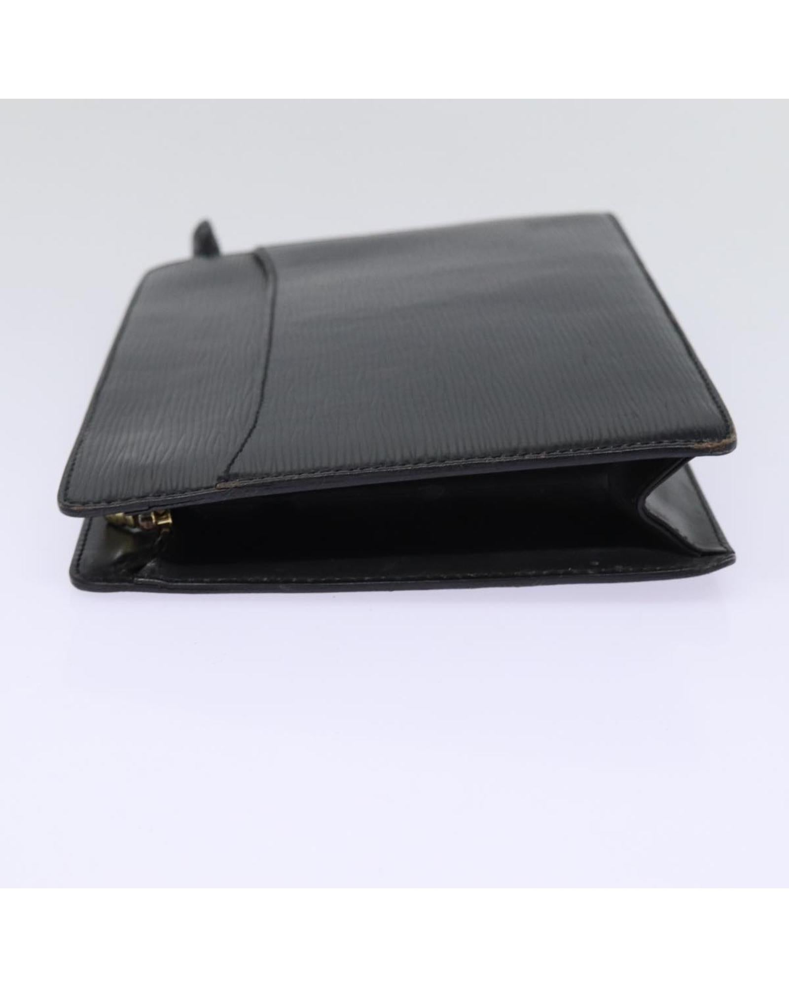Epi Leather Clutch Bag with Textured Finish - Handbags, Wallets & Cases - 3