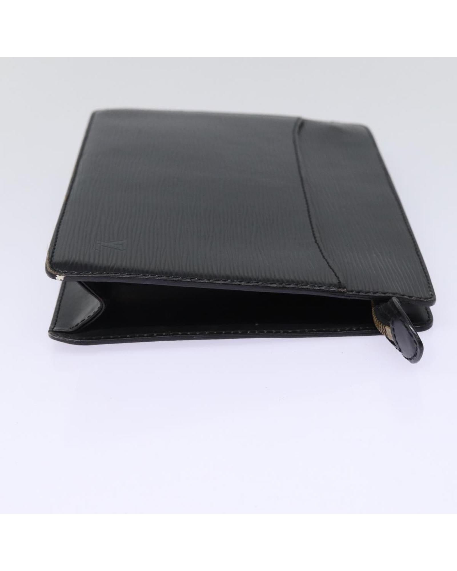 Epi Leather Clutch Bag with Textured Finish - Handbags, Wallets & Cases - 4