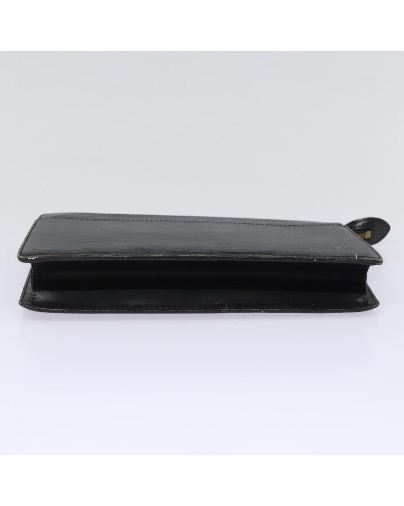 Epi Leather Clutch Bag with Textured Finish - Handbags, Wallets & Cases - 6