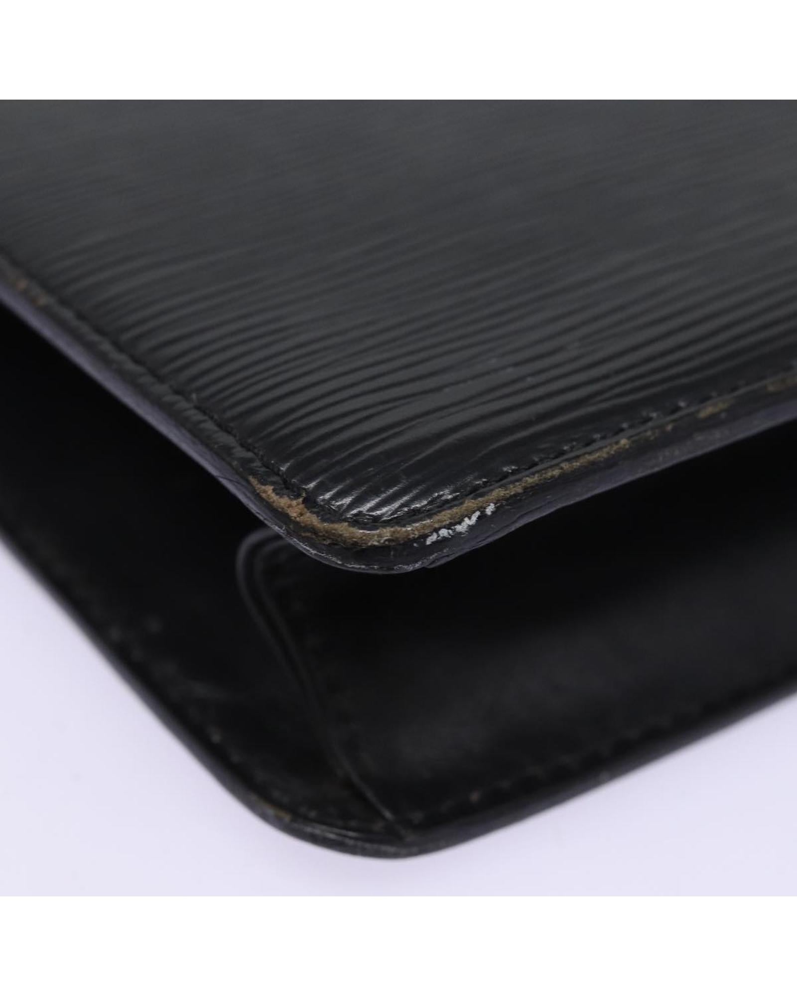 Epi Leather Clutch Bag with Textured Finish - Handbags, Wallets & Cases - 7