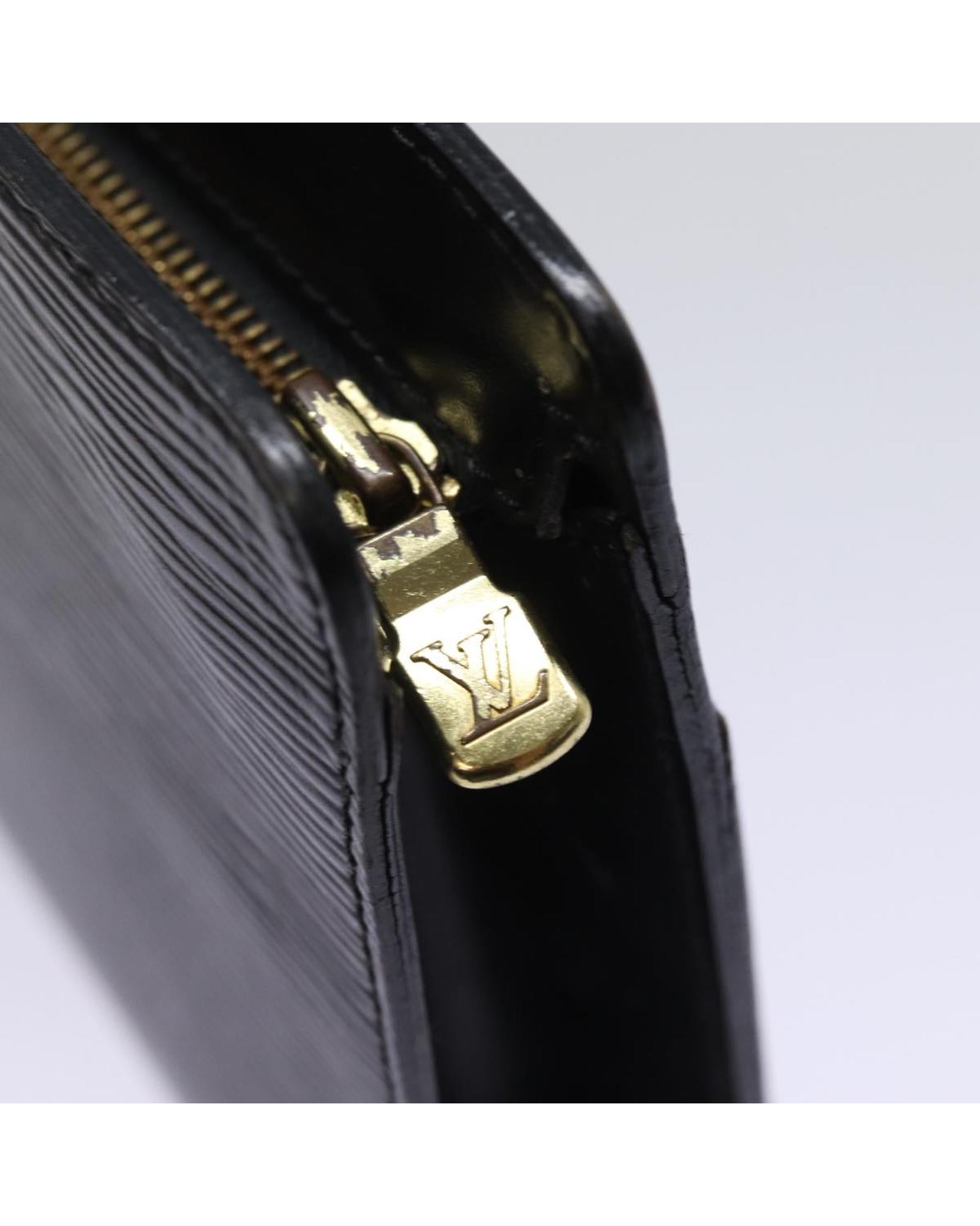 Epi Leather Clutch Bag with Textured Finish - Handbags, Wallets & Cases - 8