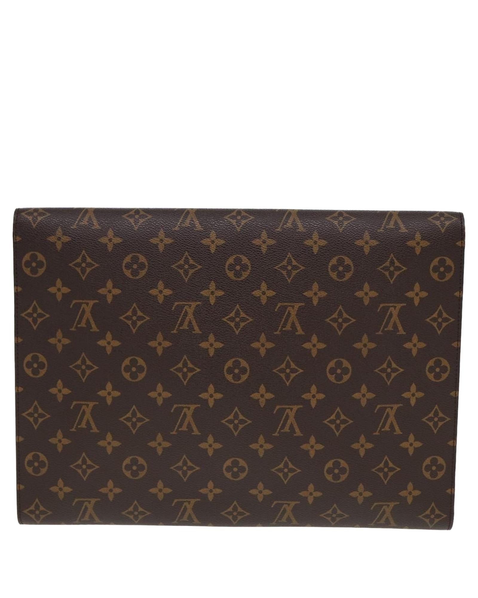 Monogram Canvas Porte Envelope Clutch Bag - Handbags, Wallets & Cases - 2