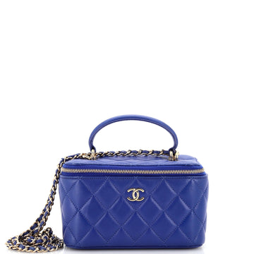CHANEL Classic Top Handle Vanity Case with Chain Quilted Lambskin Small - Handbag & Wallet Accessories