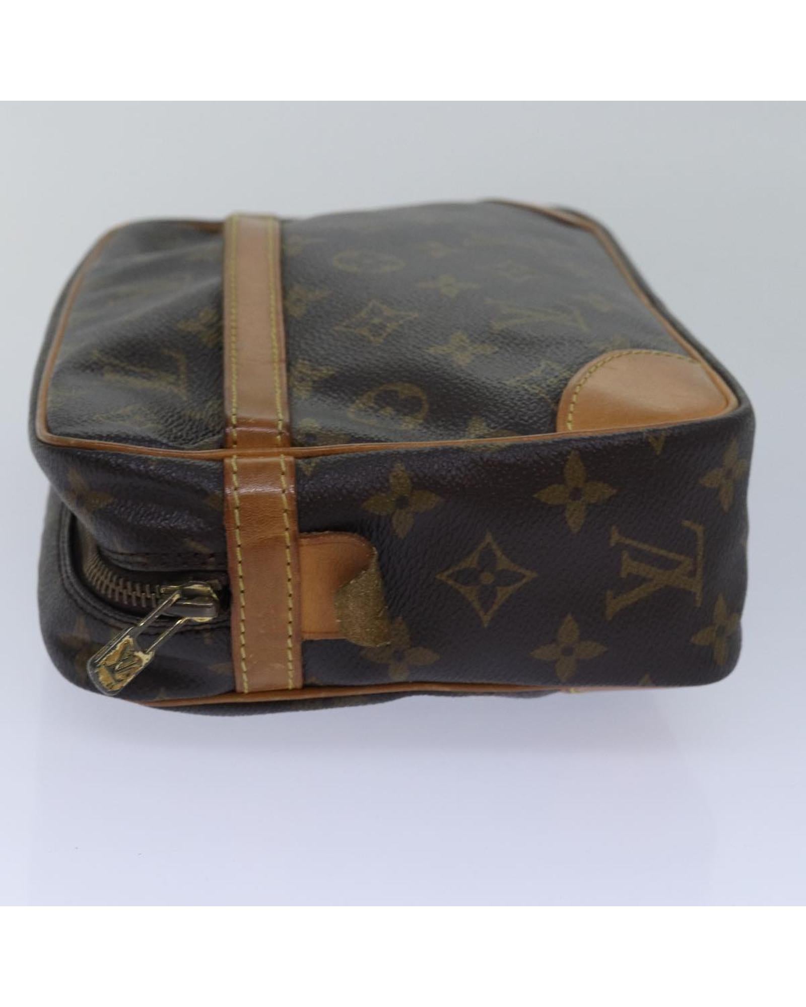 Monogram Canvas Clutch Bag with Compartment - Handbags, Wallets & Cases - 3