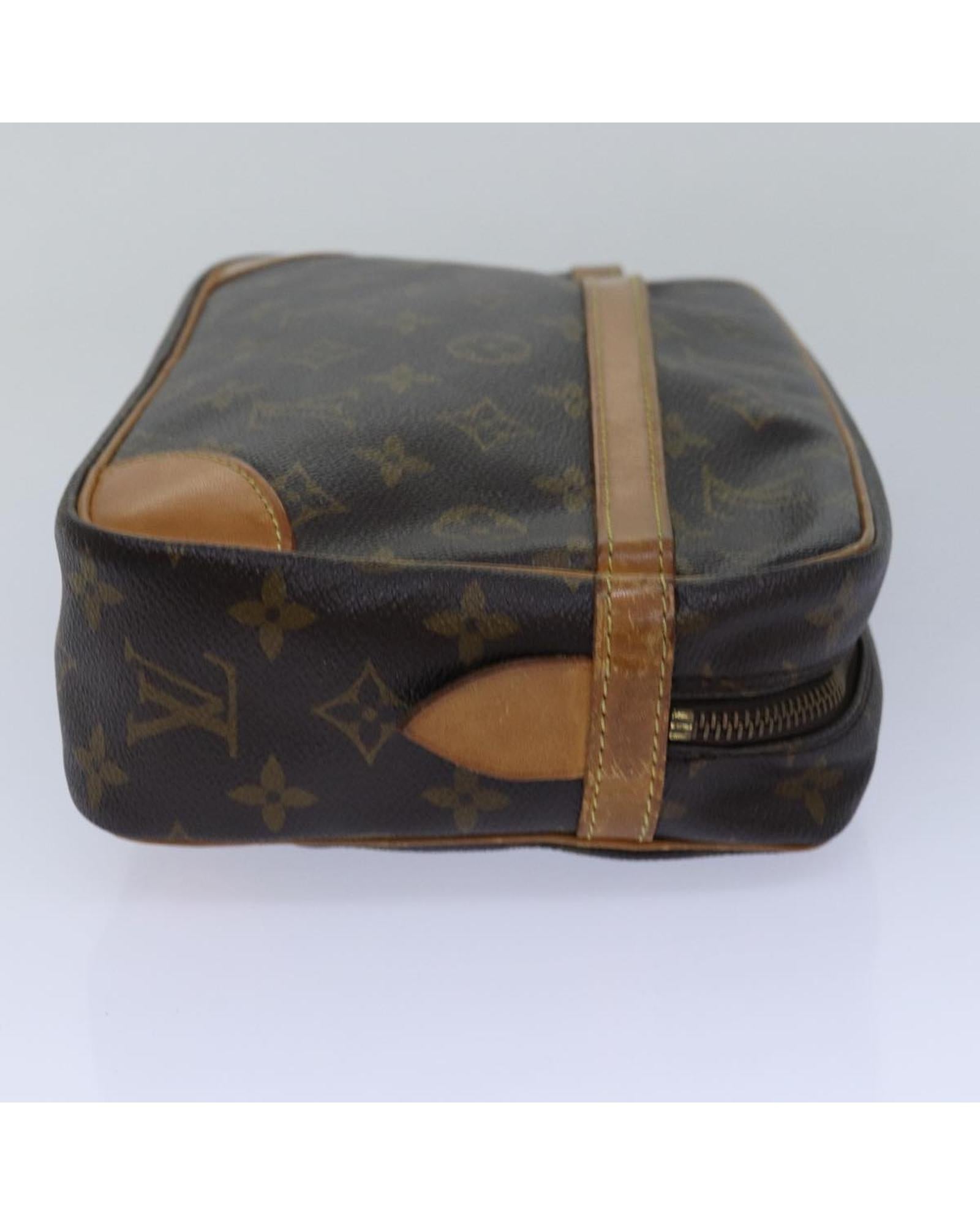 Monogram Canvas Clutch Bag with Compartment - Handbags, Wallets & Cases - 4