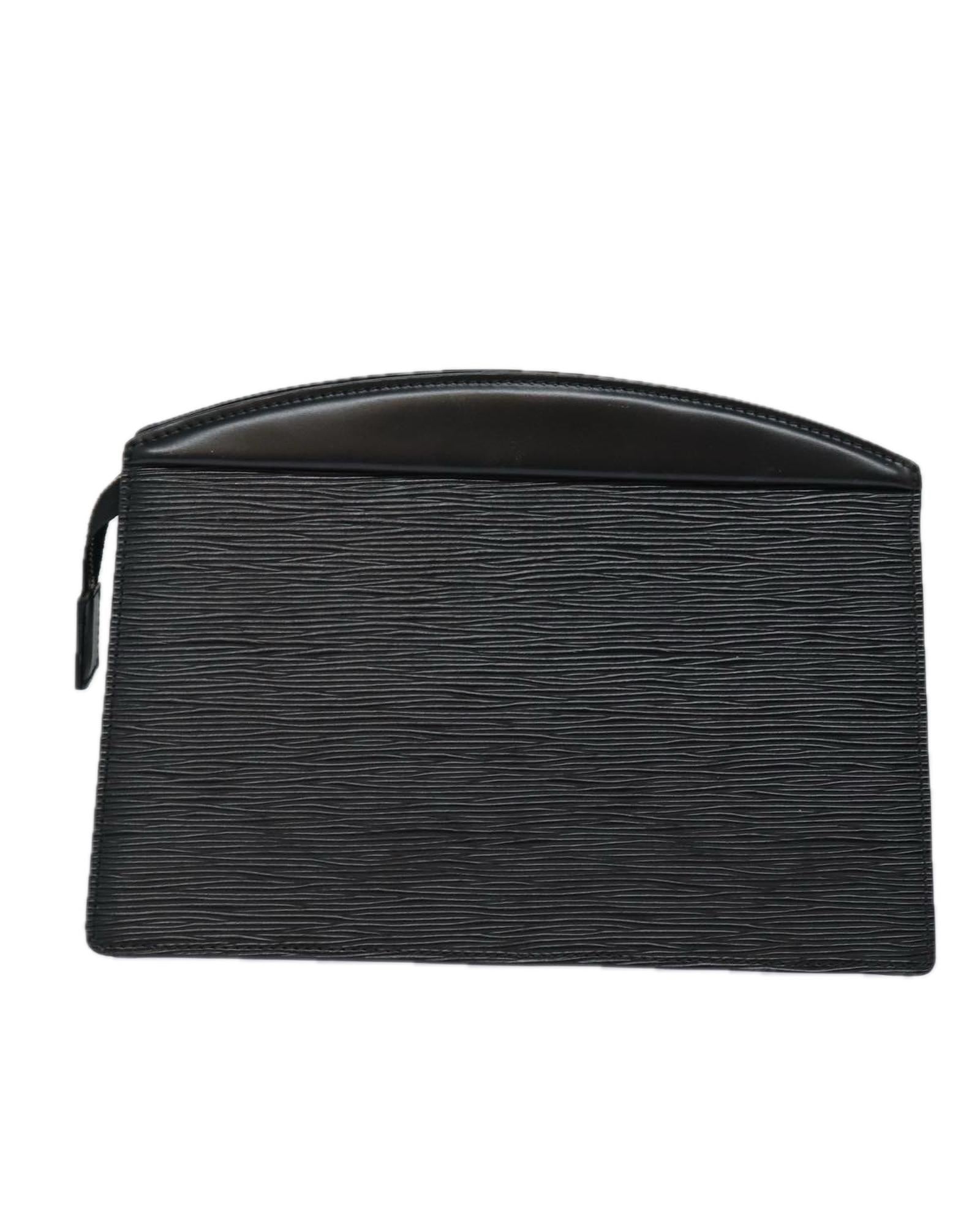 Epi Leather Clutch Bag with Textured Finish - Handbags, Wallets & Cases - 2