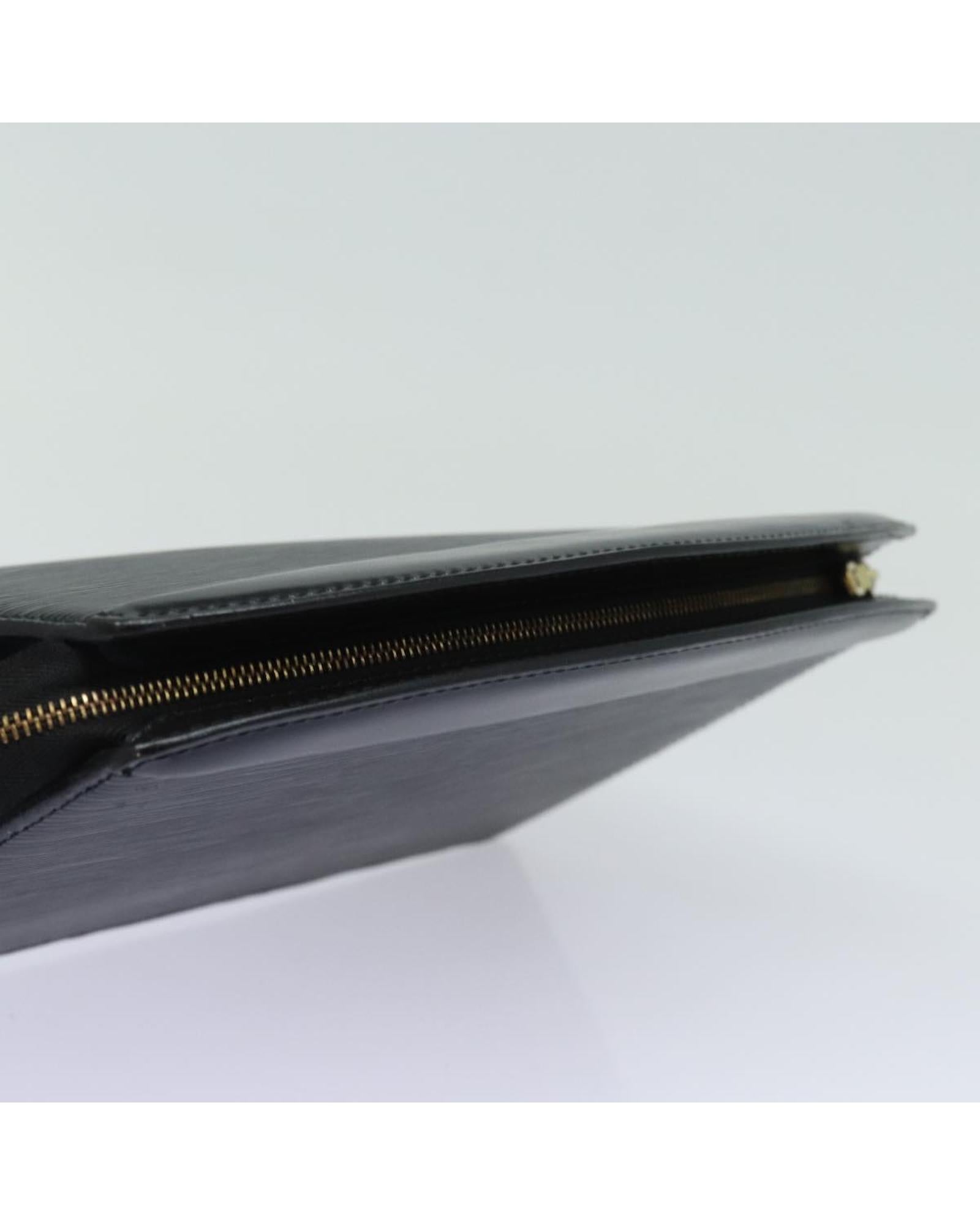 Epi Leather Clutch Bag with Textured Finish - Handbags, Wallets & Cases - 5