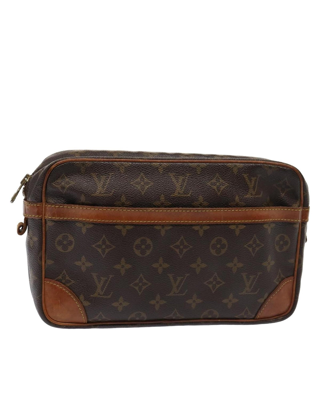 Monogram Canvas Clutch Bag with Interior Pockets - Handbags, Wallets & Cases