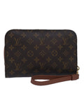 Monogram Canvas Clutch Bag with  Vintage Appeal - Handbags, Wallets & Cases