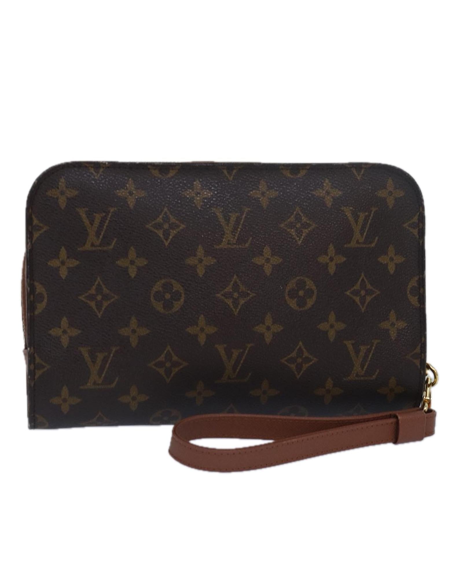 Monogram Canvas Clutch Bag with  Vintage Appeal - Handbags, Wallets & Cases