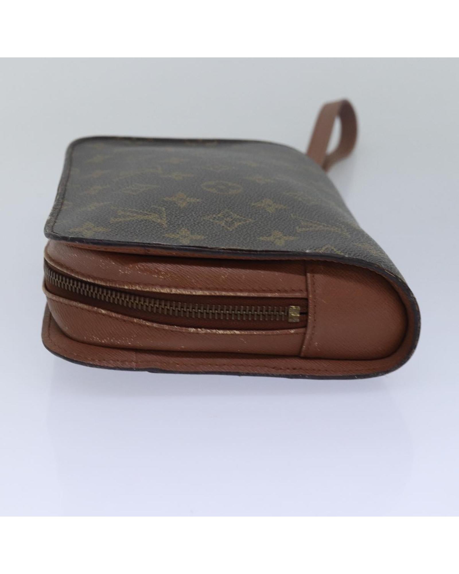 Monogram Canvas Clutch Bag with  Vintage Appeal - Handbags, Wallets & Cases - 3