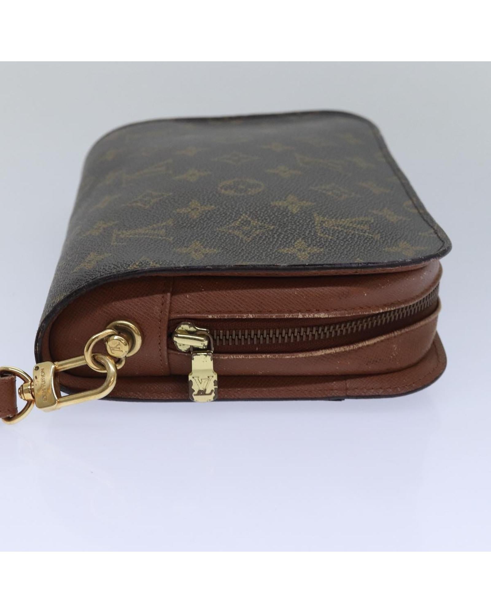 Monogram Canvas Clutch Bag with  Vintage Appeal - Handbags, Wallets & Cases - 4