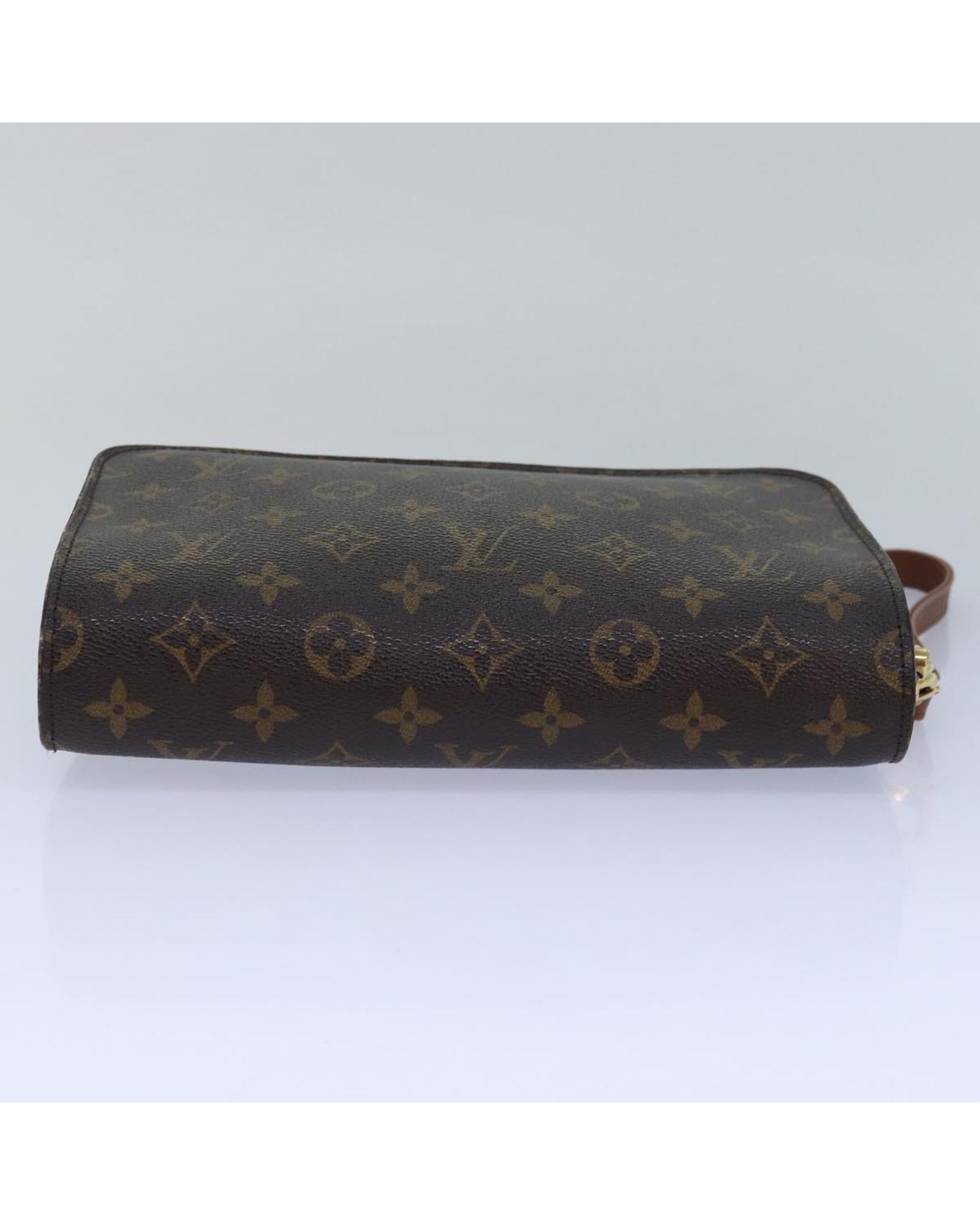 Monogram Canvas Clutch Bag with  Vintage Appeal - Handbags, Wallets & Cases - 6