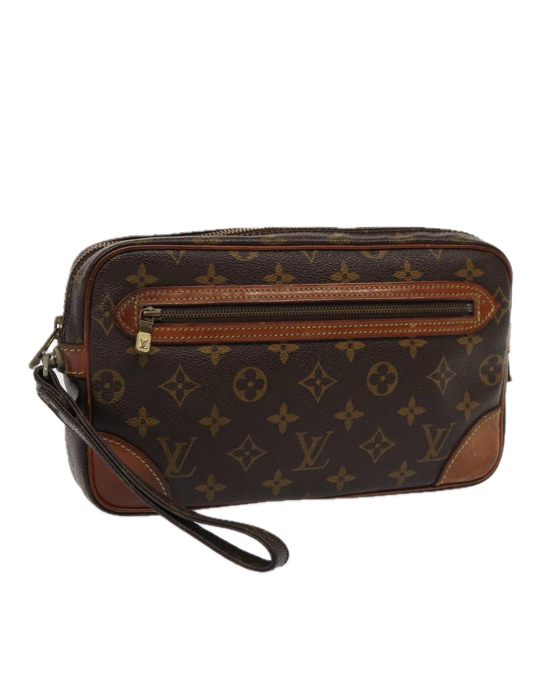 Monogram Canvas Clutch Bag with Wrist Strap - Handbags, Wallets & Cases