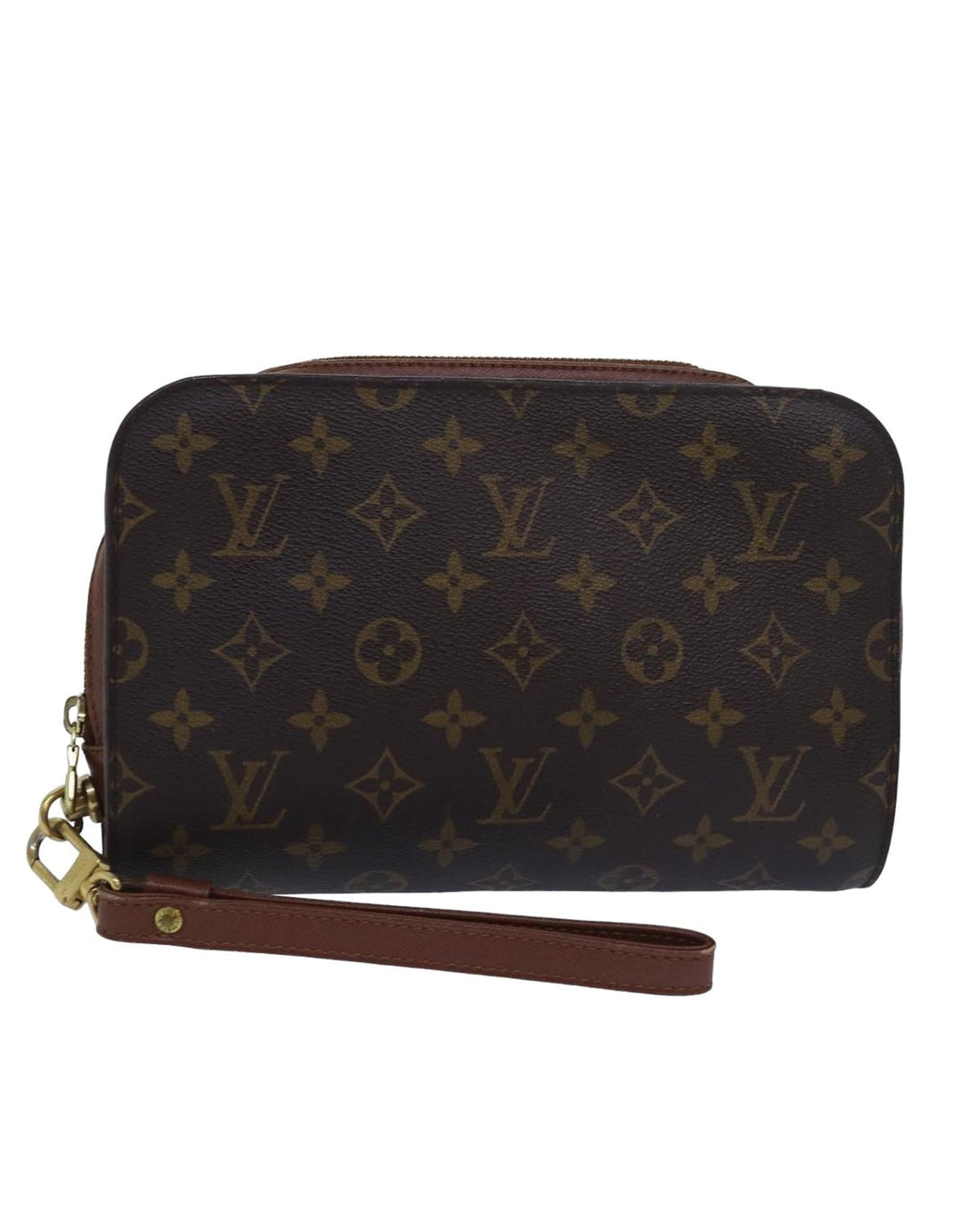 Monogram Canvas Clutch Bag with Zip Closure - Handbags, Wallets & Cases