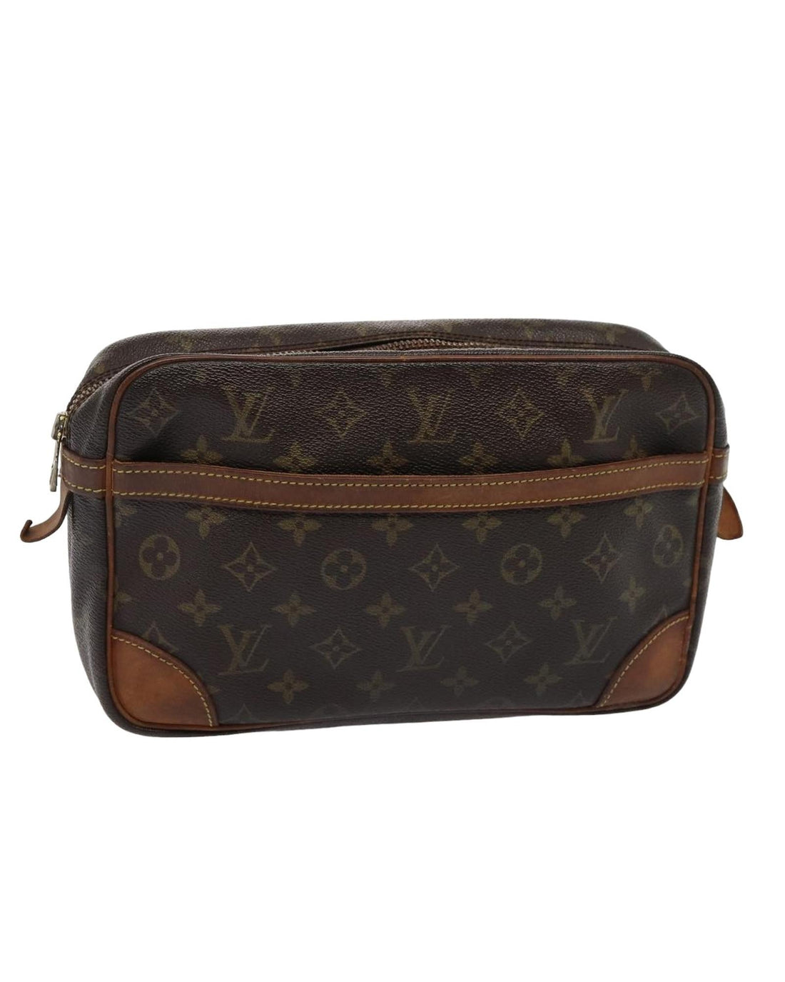 Monogram Canvas Clutch Bag with Compartment - Handbags, Wallets & Cases